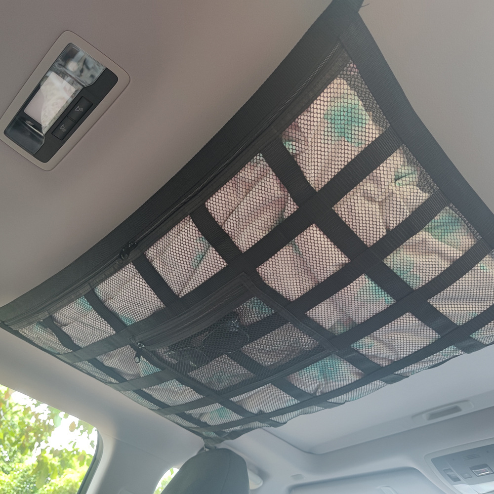 Portable Car Ceiling Storage Net Pocket Roof Interior Cargo Net Bag Car  Trunk Storage Pouch Sundries Storage Organizer, ✓ Meilleur prix au Maroc  et ailleurs