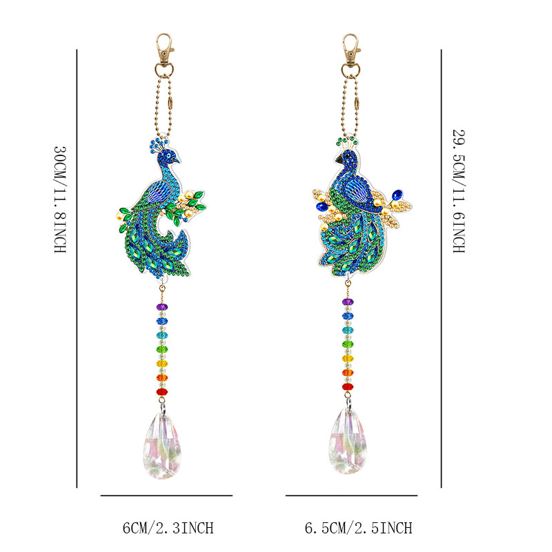 Peacock Diamond Painting Hanging Pendant Kit Special Shaped - Temu