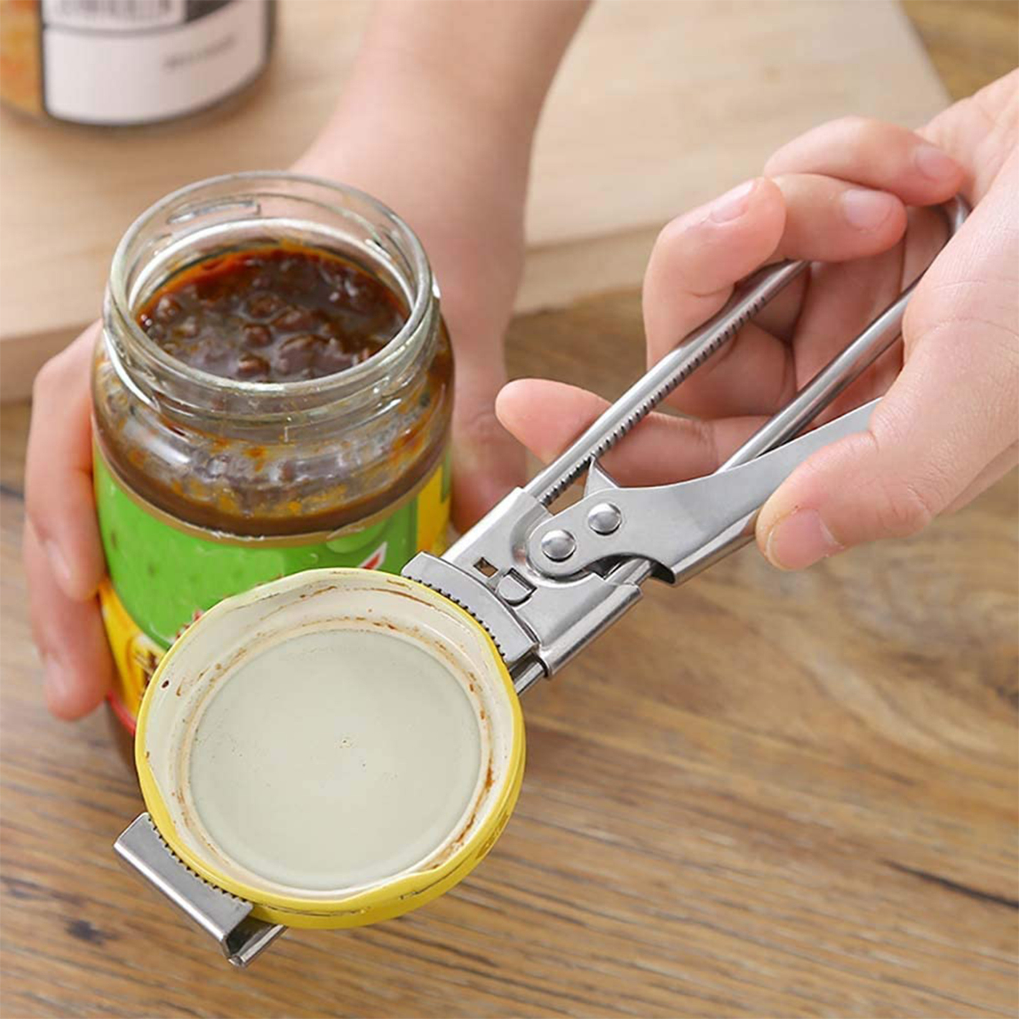 Adjustable Jar And Bottle Opener, Adjustable Multifunctional Stainless  Steel Jar Opener Jar Lid Clamp, Manual Jar Bottle Opener - Temu