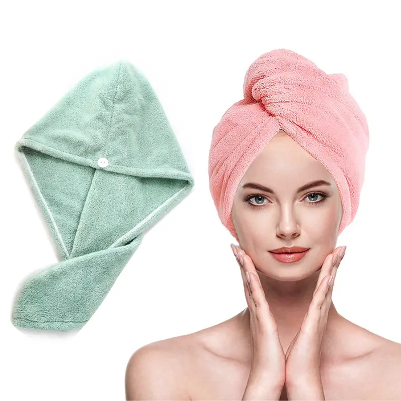 1pc womens hair drying hat quick dry microfiber towel cap hat for super absorption and maximum hair drying speed 0