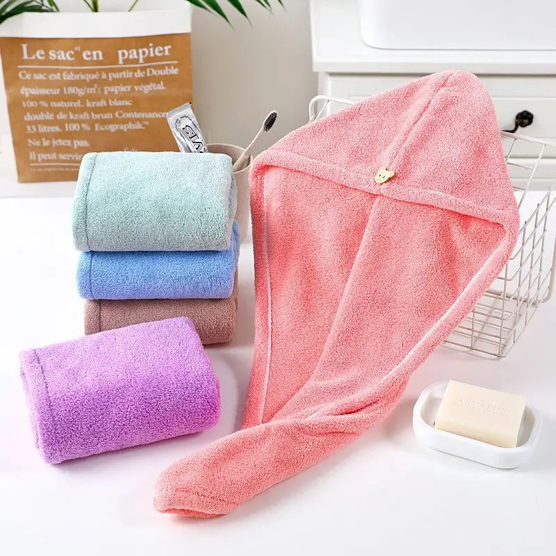 1pc womens hair drying hat quick dry microfiber towel cap hat for super absorption and maximum hair drying speed 4