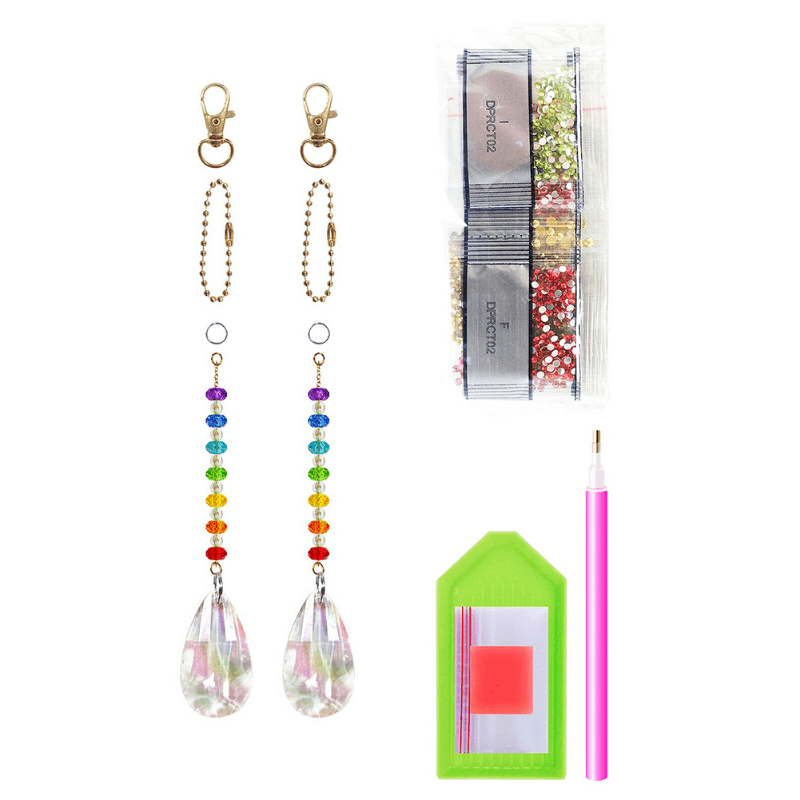 2pcs Diamond Painting Suncatcher, Double Sided 3D Diamond Painting Wind  Chime Paint By Number, Diamond Painting Hanging Ornaments For Adults Garden