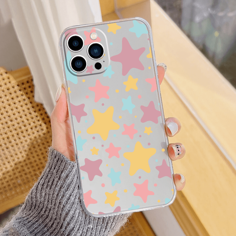 

Mj8239 Irregular Size Multicolored Pentagram Phone Case, Gift For Birthday, Girlfriend, Boyfriend, Friend Or Yourself, For 14 13 12 11 Xs Xr X 7 8 6s Mini Plus Pro Max Se 2020/2022