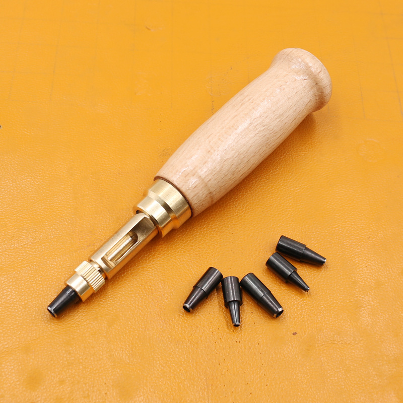 Perforatrice à vis pour cuir automobile, 6 pointes, tailles 1,5 à 4 mm,  perforatrice remplaçable