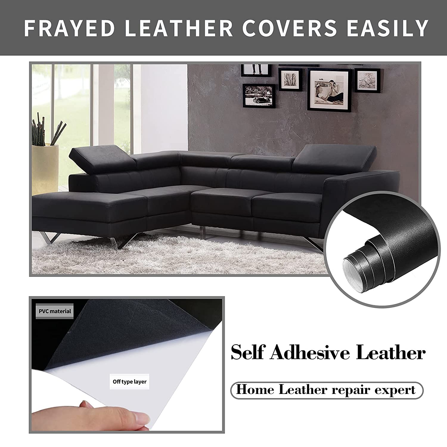 50x137cm Leather Repair Tape Pu Leather Self-adhesive Leather Repair Patch  For Sofas Couch Furniture Drivers Seat Leather Black - Patches - AliExpress