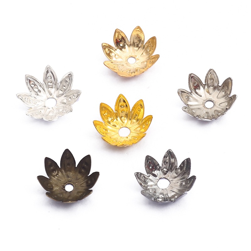 Lotus Flower Metal Beads Loose Spacer Bead Cone - Temu