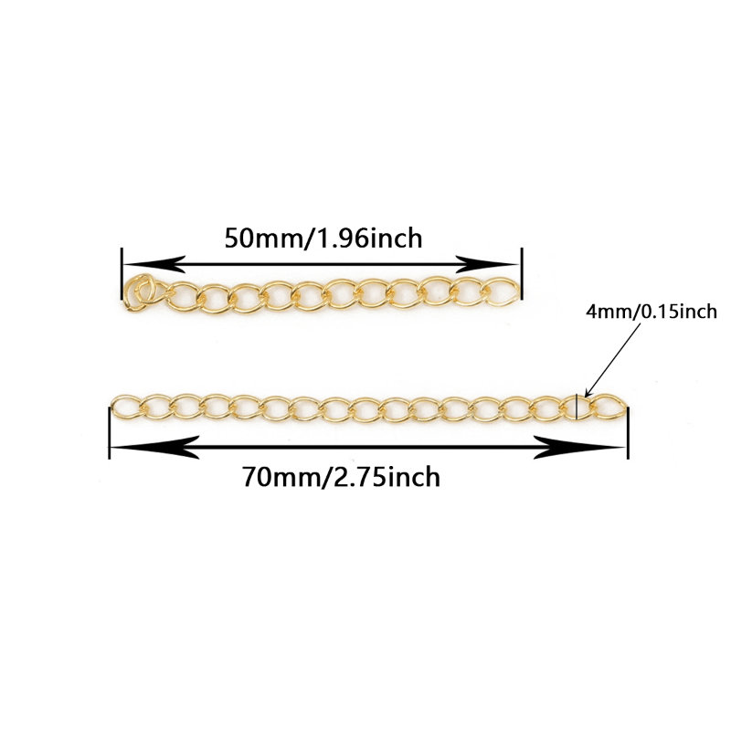 Necklace Extender Chain 4 Sizes Jewelry Extenders Extension - Temu