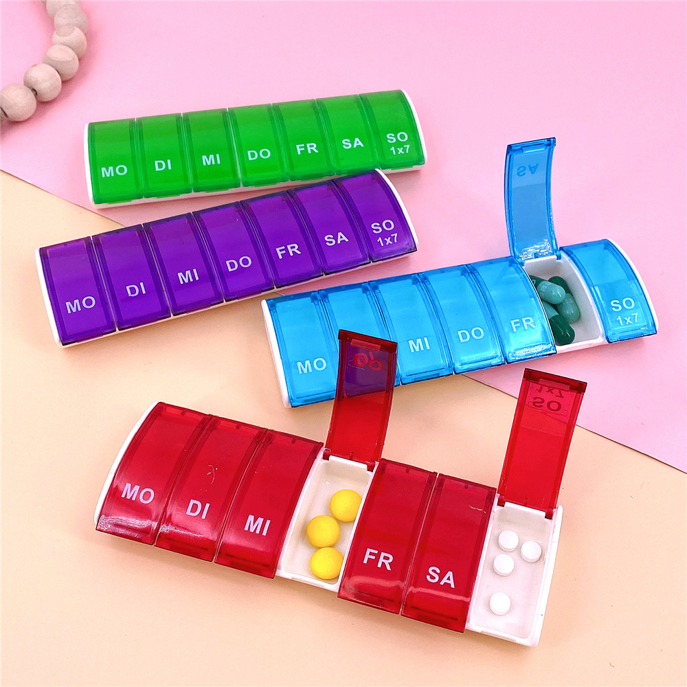 Travel Weekly Pill Organizer, Colorwing Stylish Pretty Pill Box 7 Day, Cute  Daily Pill Case Holder to Medication, Supplements, Small Medicine Box