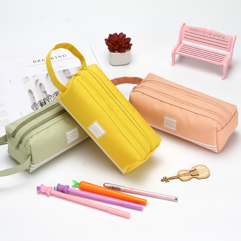 Double Layer Pencil Pouch Large Capacity Stationery Bag - Temu