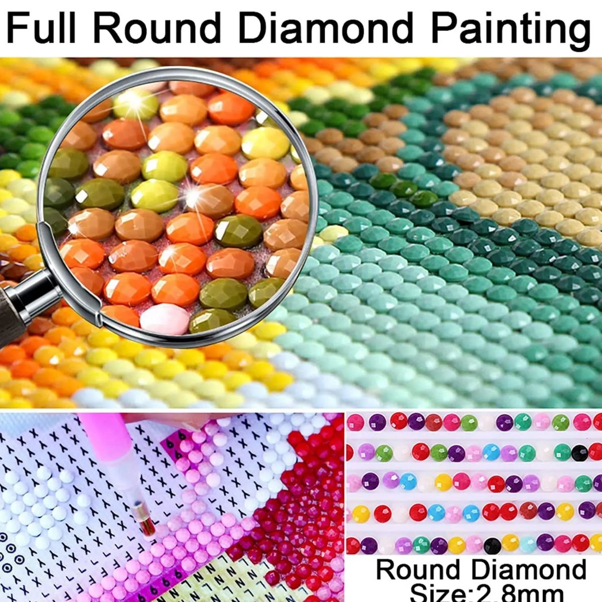 Kits de pintura de diamantes personalizados para adultos 5D para hacerlo tú  mismo – Hecho en EE. UU. – Arte de diamantes personalizado, kits de – Yaxa  Store
