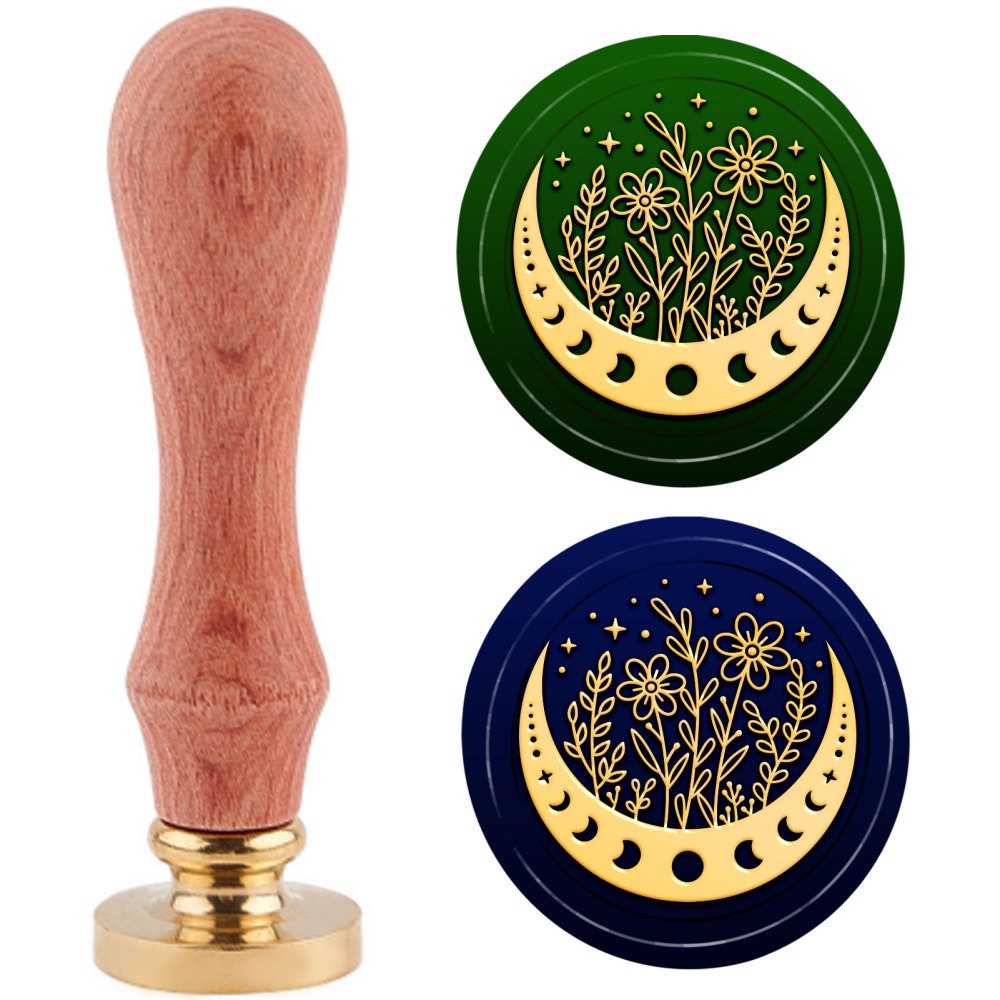 Wax Seal Stamp kit, ANBOSE Starry Animal Wax Seal Stamp Set with 4 PCS  Removable Brass Heads and 1 Wooden Handle, Mermaid Peacock Dragon  Hummingbird