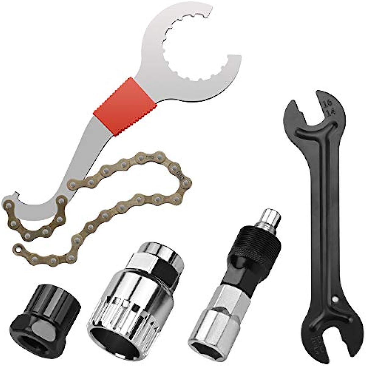 Biqiure Jeu D'outils De Manivelle De Vélo-Clé De 16 mm,Outil de Traction de  manivelle Kit Outils de réparation de la clé