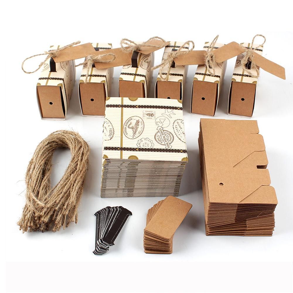Mini Travel Case Gift Packaging Box Candy Box With Hemp Rope - Temu