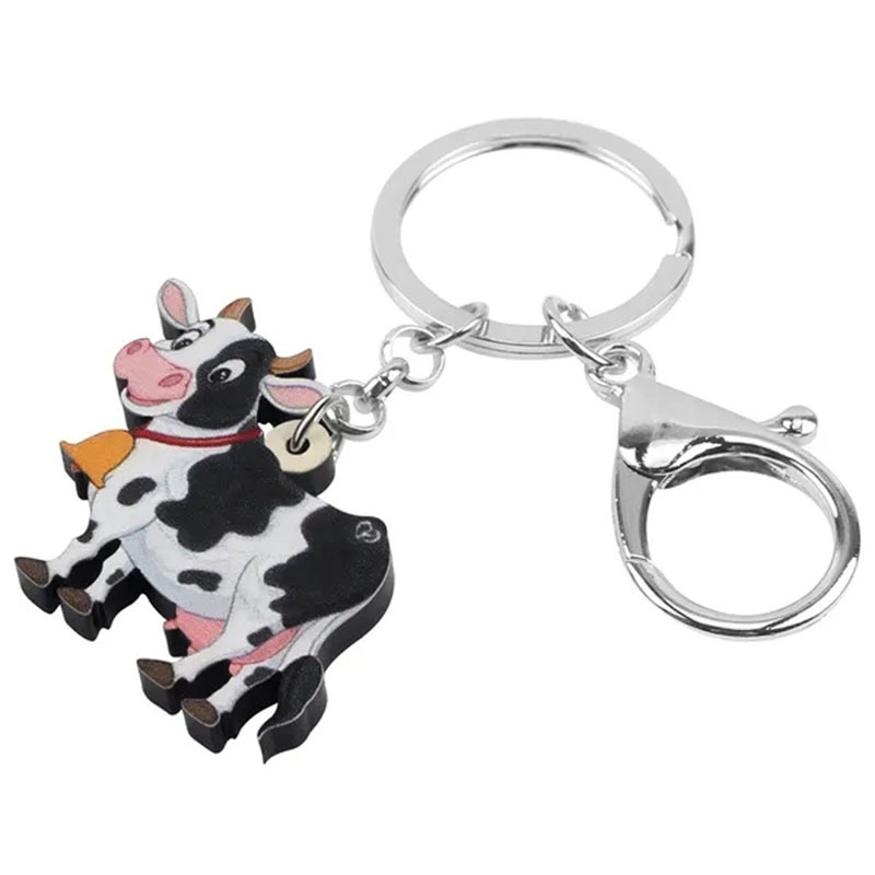 Cow Keychain ,Farm Gift, Car Accessories ,Cute Print Decor For Car Keys Cute  Keychain Cow Keychains