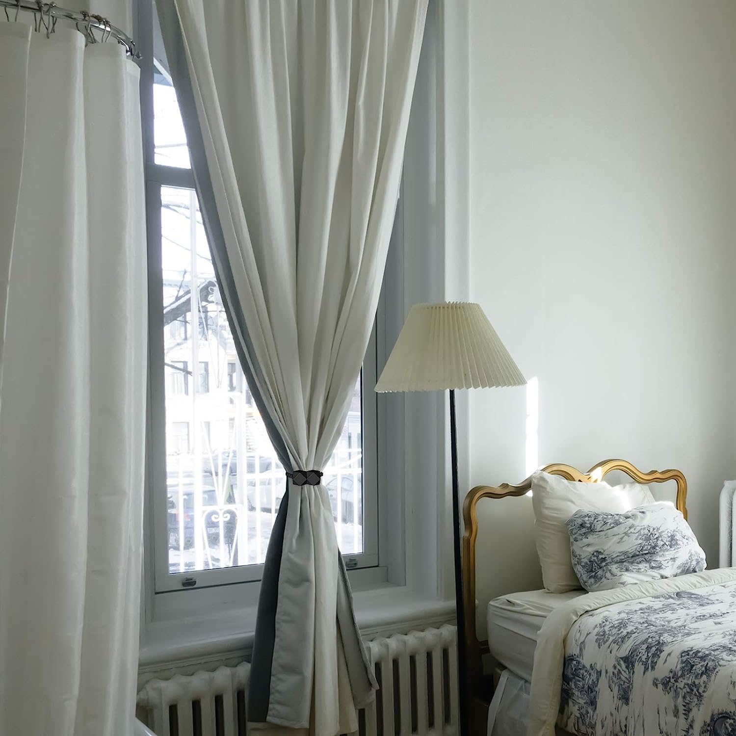 HIASTRA Abrazaderas magnéticas fuertes para cortinas, paquete de 2 lazos  modernos para cortinas decorativas para cortinas de cuerda para exteriores