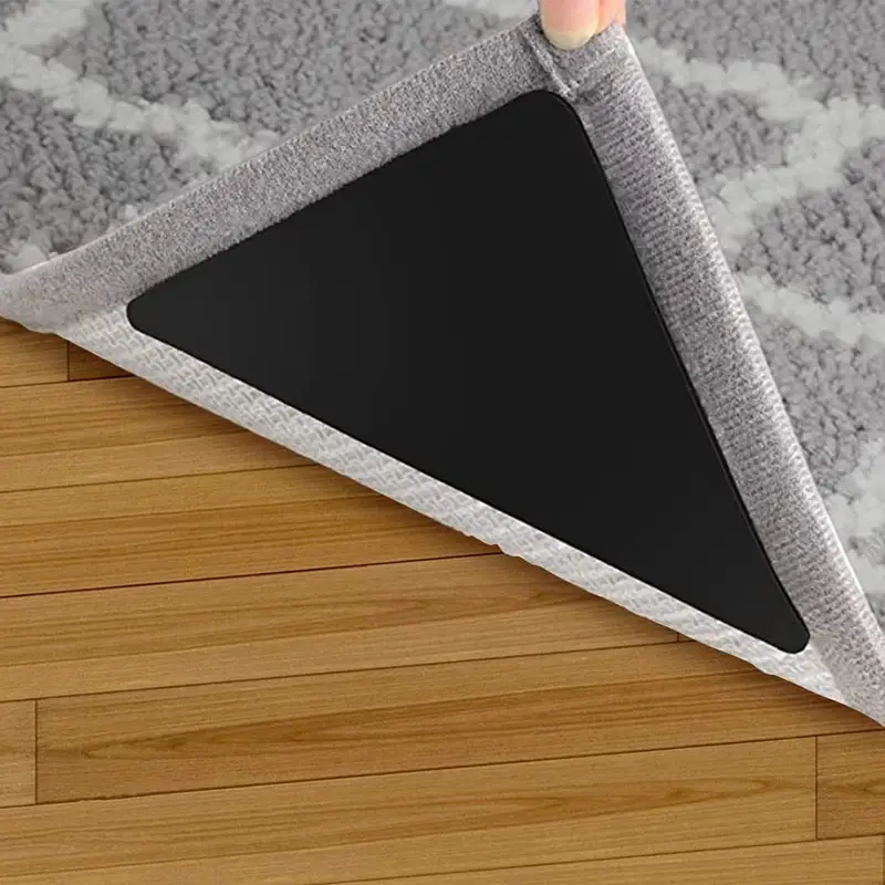 Rug Gripper - Non Slip Rug Pad For Area Rugs, Non Skid Reusable Tape,  Corners Grippers For Hardwood Floors, Tile & Wall - Keeps Your Rug In &  Makes Corners Flat - Temu