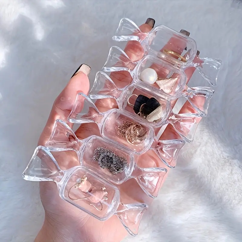 Crystal Transparent Candy Color Storage Box Jewelry Box Mini - Temu