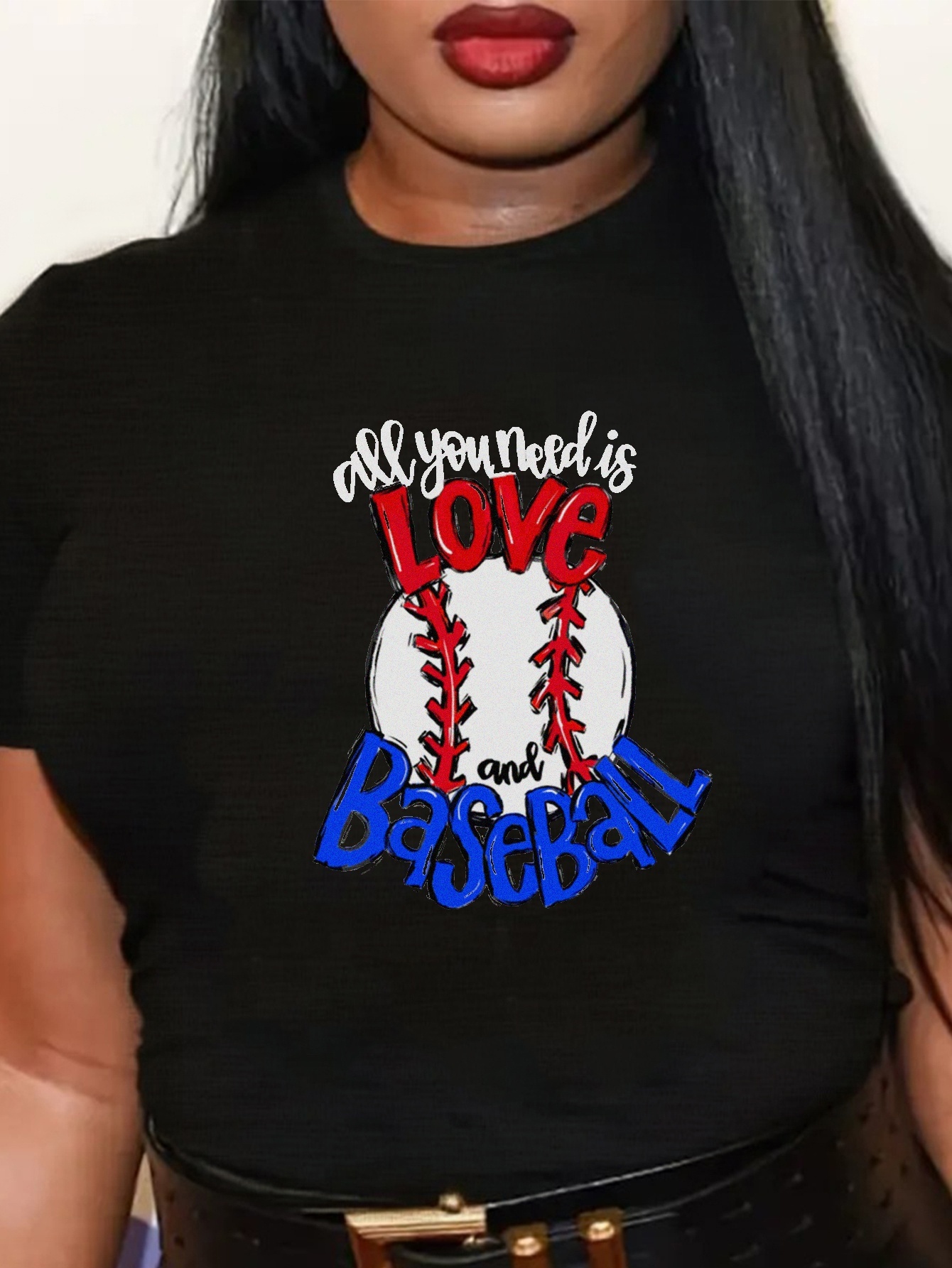 plus size womens baseball tee