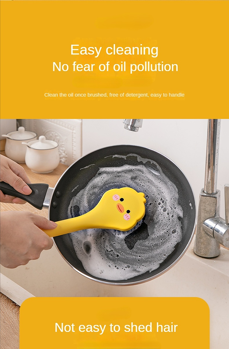 rv cleaning brush cartoon yellow duck plastics hard bristles multifunction plastics brush for rv cleaning supplie kitchen accessories details 2
