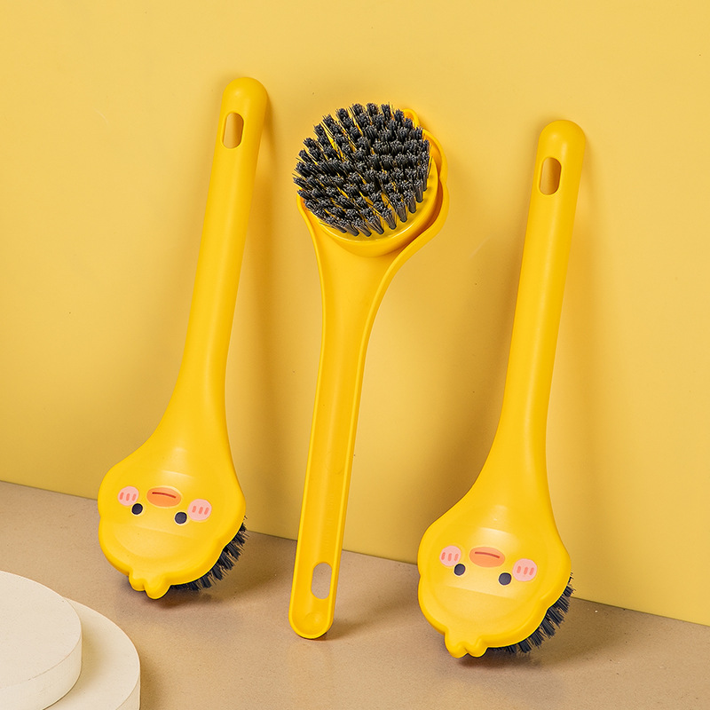 rv cleaning brush cartoon yellow duck plastics hard bristles multifunction plastics brush for rv cleaning supplie kitchen accessories details 8
