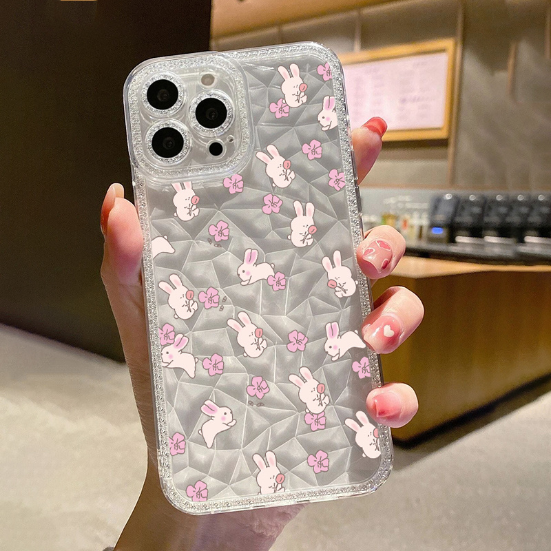 Custodia per telefono 3D regalo ragazza rosa per iphone 12 mini 11 pro max  XS XR SE 20 6s 7 8 Plus X custodia morbida in silicone con simpatico