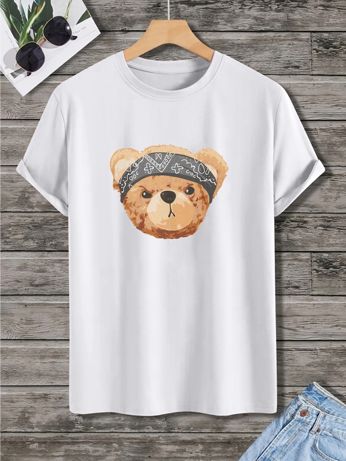 Camiseta Gr fico Peluche Creativo Hombre Talla Grande Temu Chile