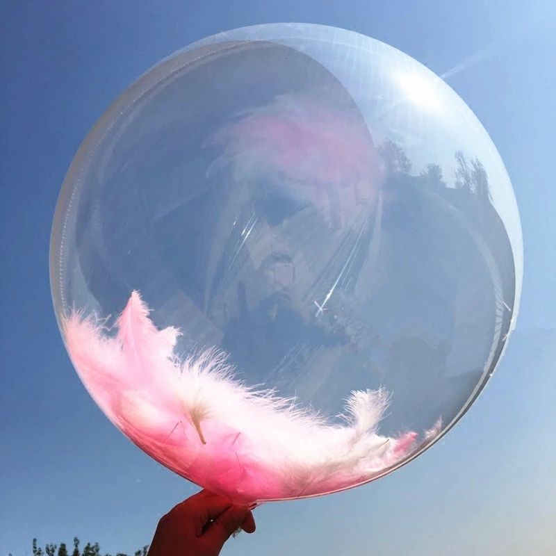 Ballon bulle bubble transparent Je t'aime incrustation mini