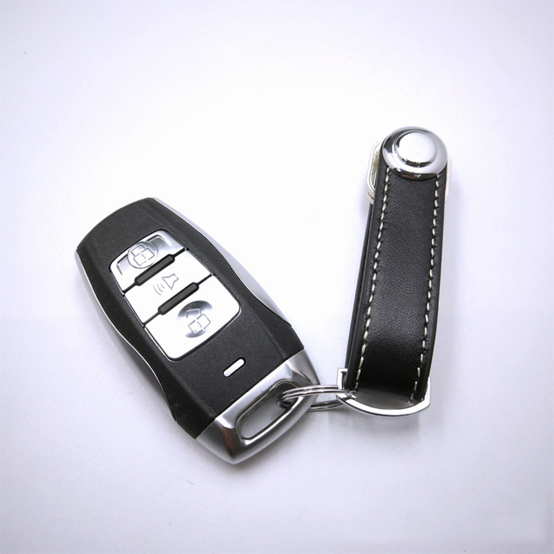 Pochette de clé de voiture, 8.5 * 4 * 2cm Étui porte-clés en cuir Trousseau  Pouch Mini Coin Purse Sac de poche de sécurité multifonctionnel pour hommes  Battqx