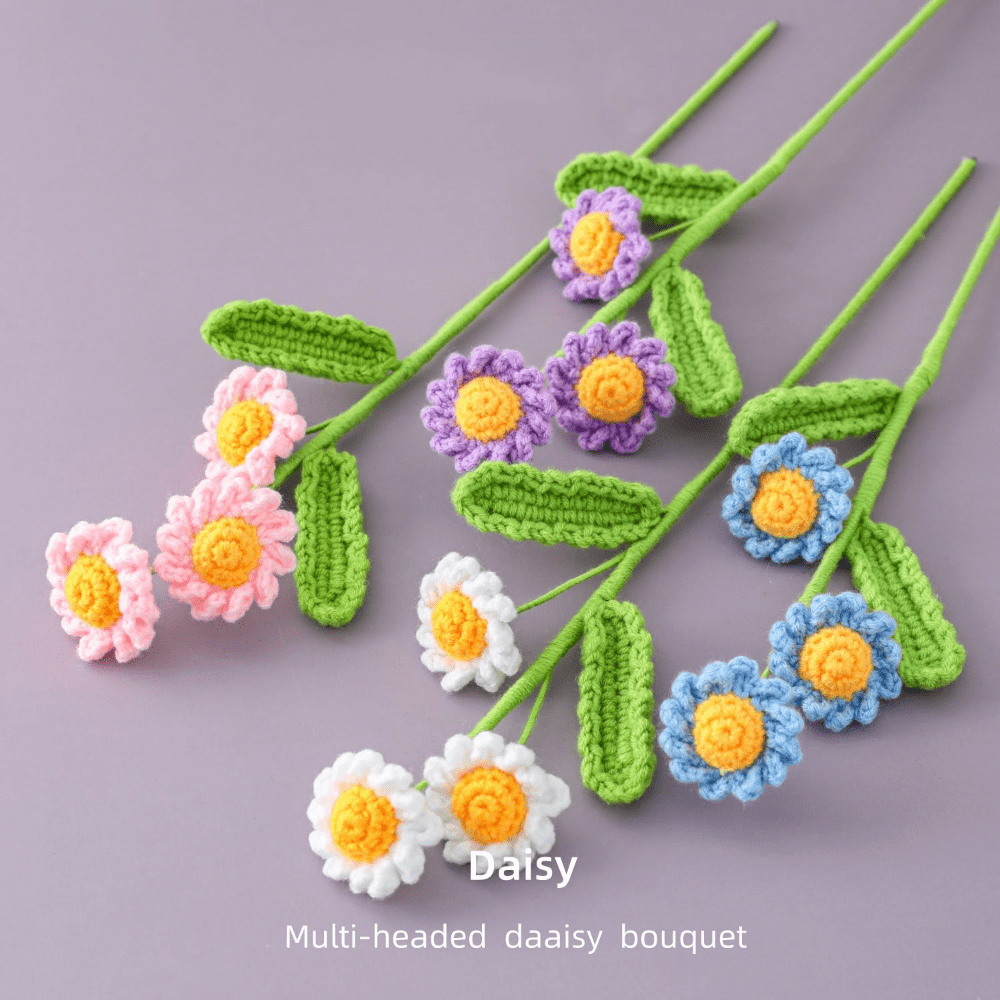 Buy Crochet Daisy Flower, Vibrant Floral Decor