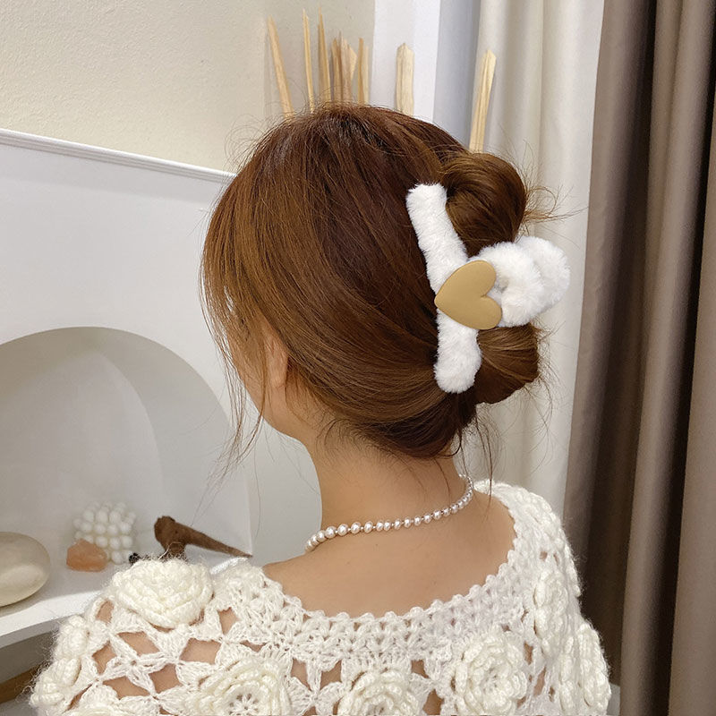 1pc Ladies' Simple Design Large Pearl Hair Clip