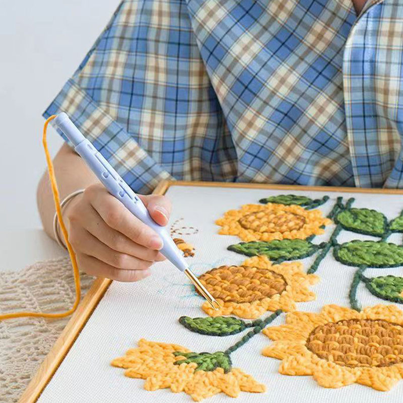 Punching Needle Embroidery Pen Adjustable Rug Yarn Punch - Temu