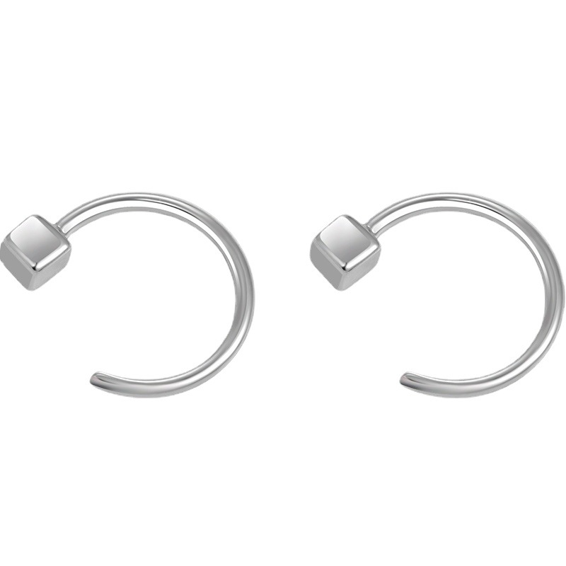 Men's Square Ear Hook Earrings, Unisex Style