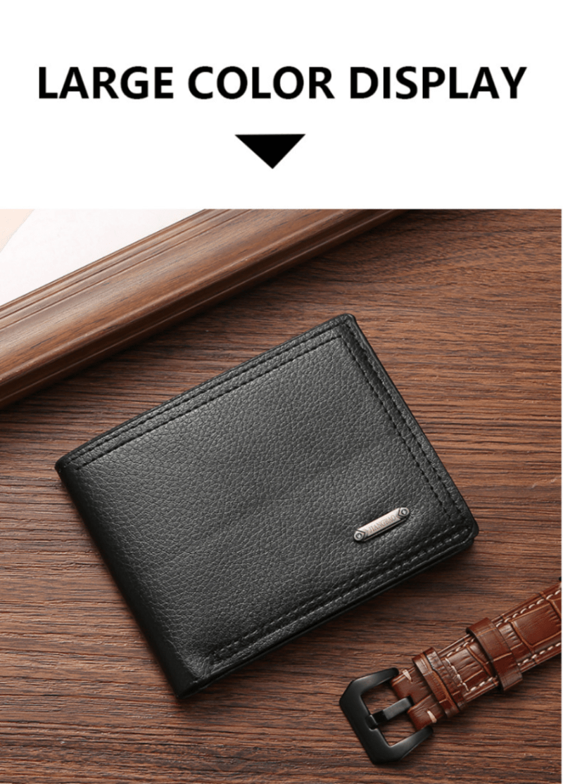 Men's Wallet Short Large Capacity Business Wallet Soft Leather