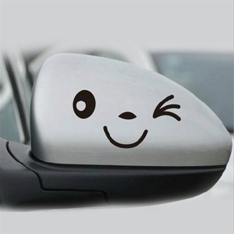 L + R 2PCS / Set Reflektierende niedliche lächelnde Autoaufkleber,  Rückspiegel-Aufkleber Auto-Styling-Cartoon-Lächeln-Augen-Gesicht-Aufkleber-Decal  für alle Autos - Temu Germany
