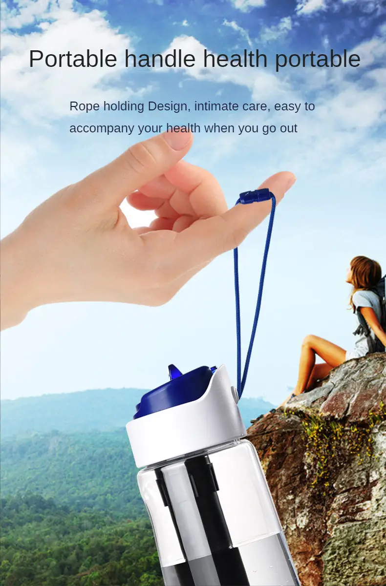 outdoor straight drink water purification cup water bottle portable clean kettle wilderness camping adventure survival emergency filter outdoor supplies accessories details 8