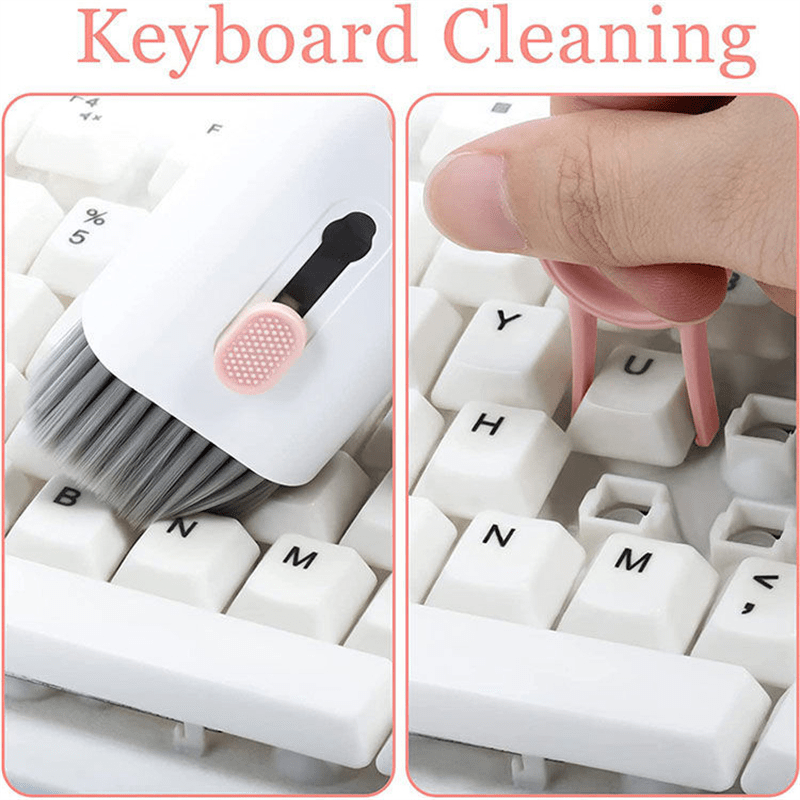 Multi-Function Computer Cleaning Kit: Soft Brush Keyboard Cleaner, Corner  Gap Duster & Keycap Puller