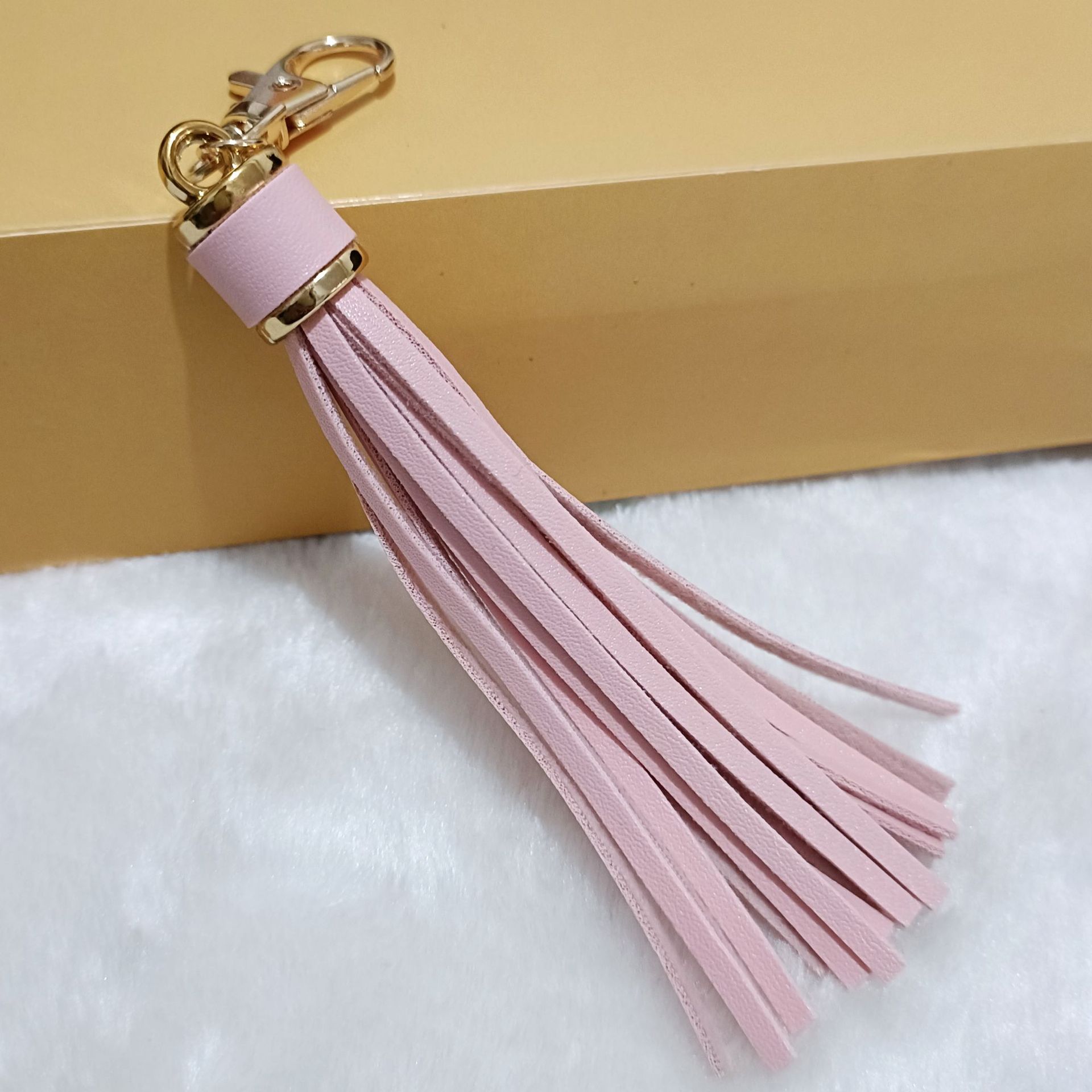 HOVEOX 20 Pieces 3.9 inch Faux Leather Tassel Bulk Keychain Tassels  Artificial Leather Tassel Keychain Charms Bulk Leather Tassels for Jewelry  Making