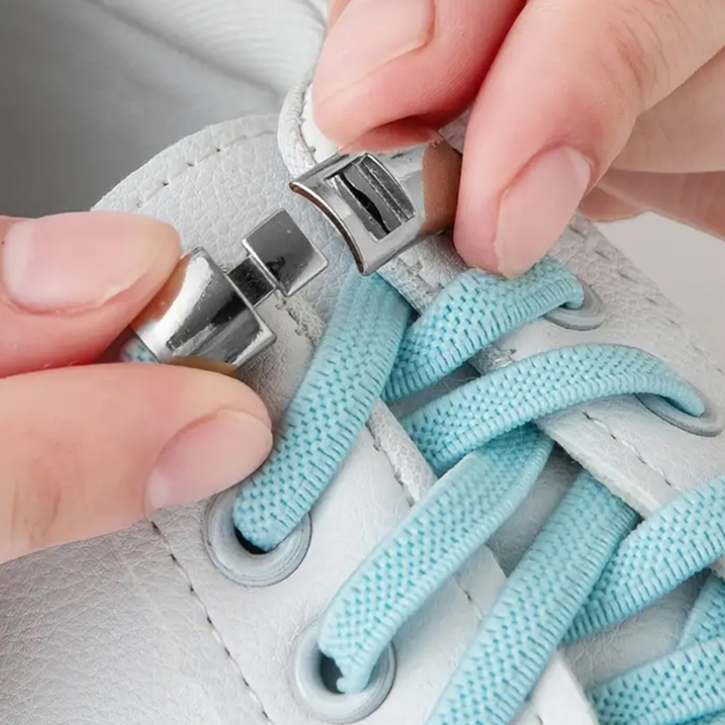 Press Lock Shoelaces Without Ties Elastic Widened Flat - Temu