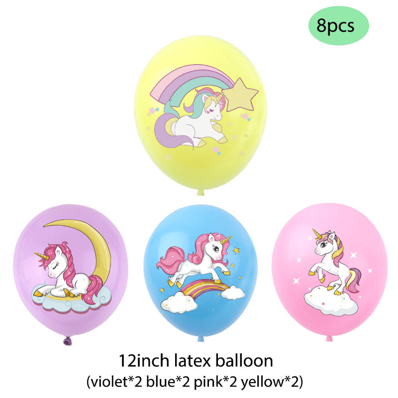 Unicorn Balloon Cartoon Pony Pattern 30 Latex Balloon