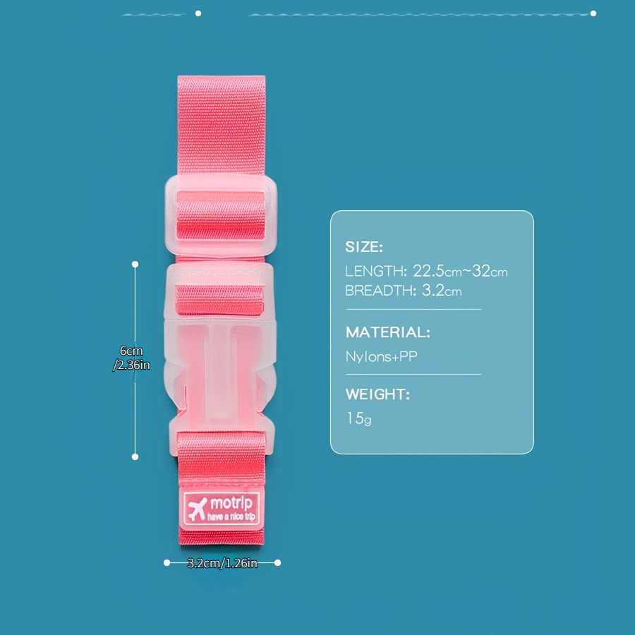 Adjustable Luggage Strap with Release Buckle for Travel