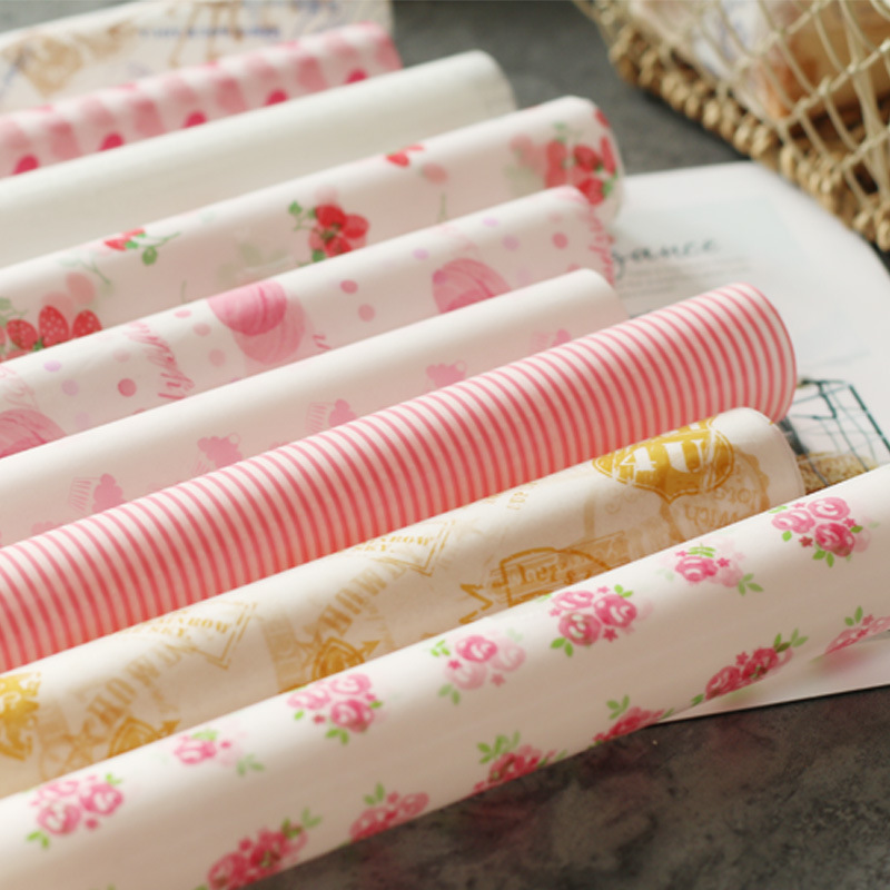Greaseproof Paper Food Packaging Paper Cookie Wrapper Liner Damask Gift  Wrap Paper, Set of 10 