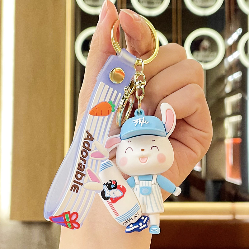 Cute Cartoon Resin Love Rabbit Key Ring Cute Creative Exquisite