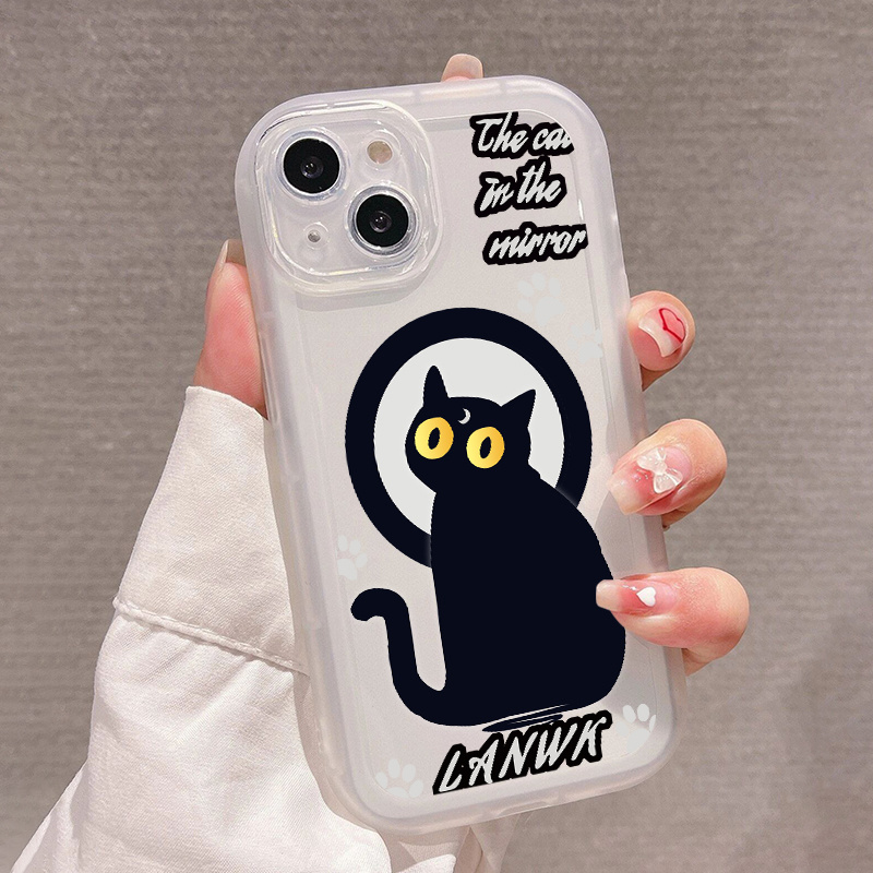 Silicone Phone Case Black Cat Phone Case For Iphone 14 13 12 11