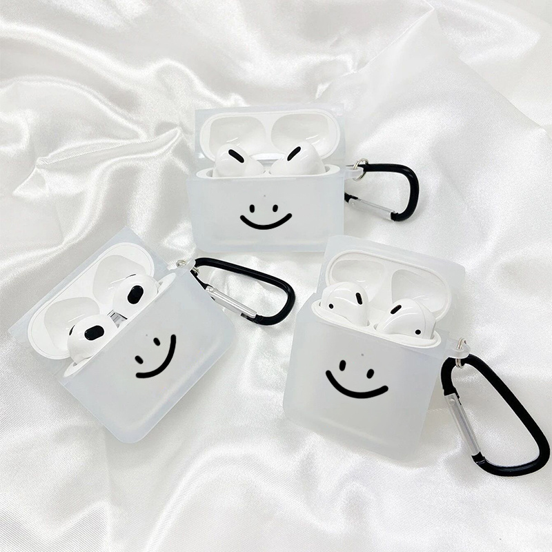 

Happy Face Printed Earphone Protective Case, Silicone Earphone Case For Airpods 1/2/3, Airpods Pro 1/2/3