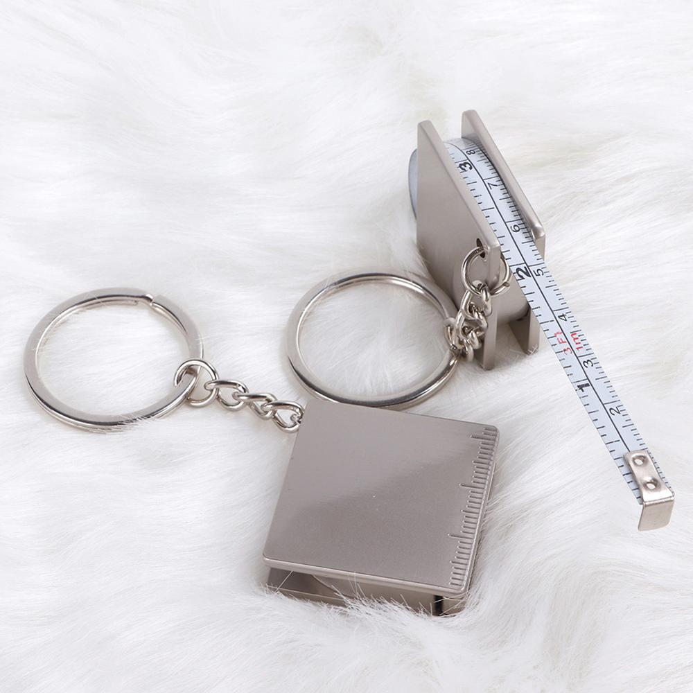 1Pc 2m Retractable Ruler Mini Keychain Tape Measure Multipurpose Small  Measuring Tape Gift Ruler Practical Gauging