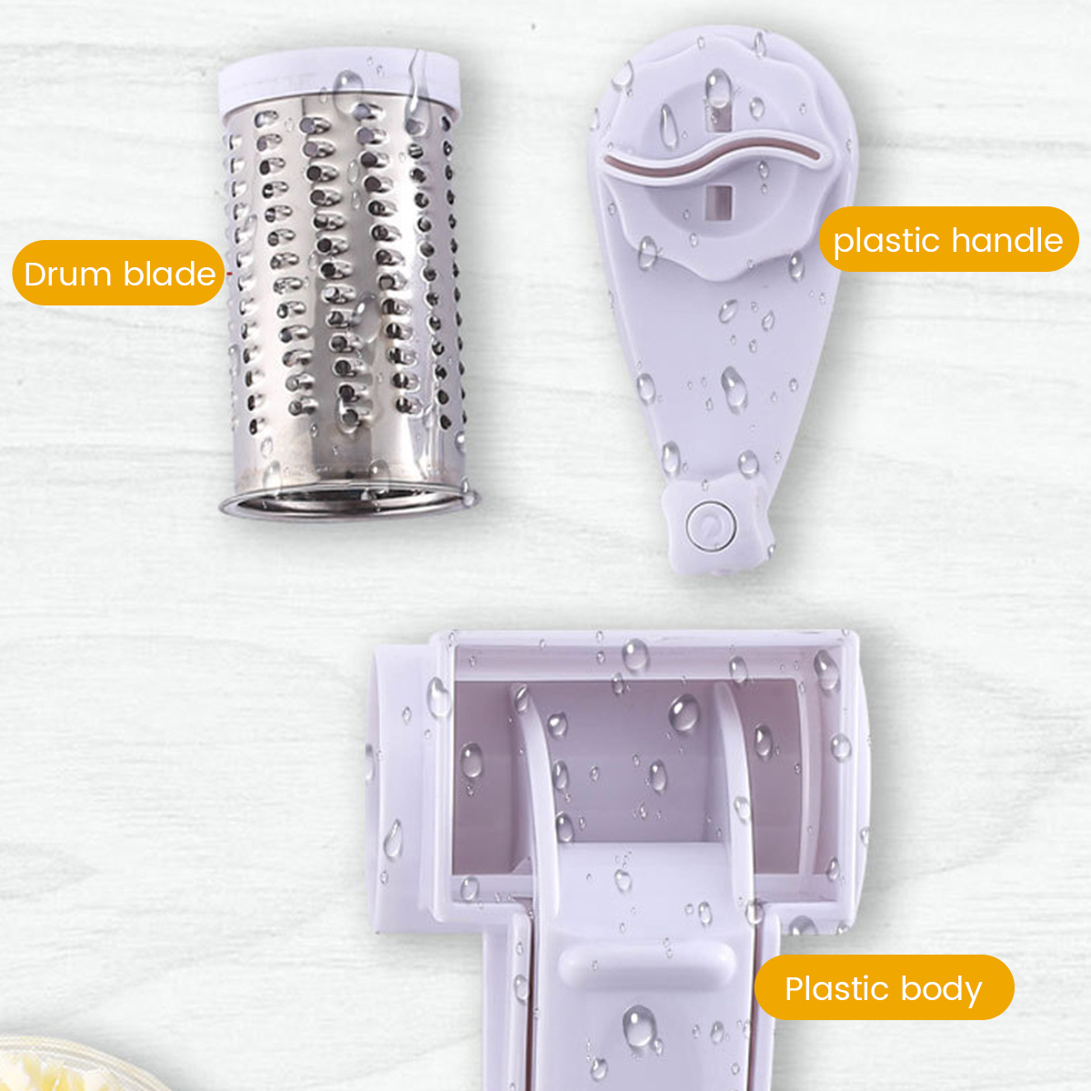 Zyliss Classic Cheese Grater - Rotary Cheese Grater - Handheld Cheese Grater