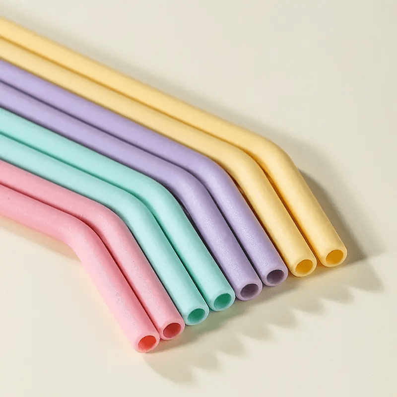 Reusable Silicone Straws Drinking Tubes Silicone Milk Tea - Temu