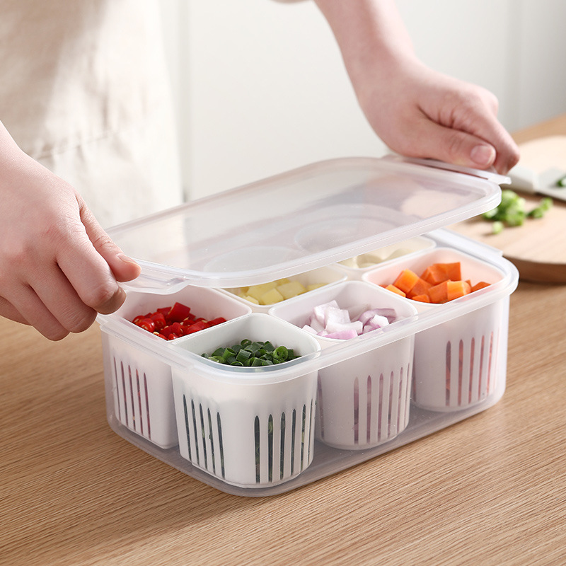 1pc 6 en 1 Caja Almacenamiento Plástico Cocina Caja - Temu