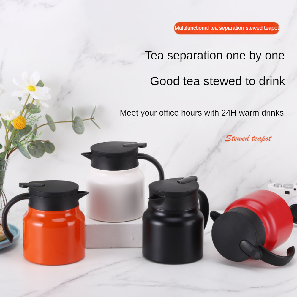 Thermal Insulation Teapot Coffee Thermos Jug With Tea Filter 304 Stainless  Steel Rustproof For Coffee,Tea,Milk Beverage
