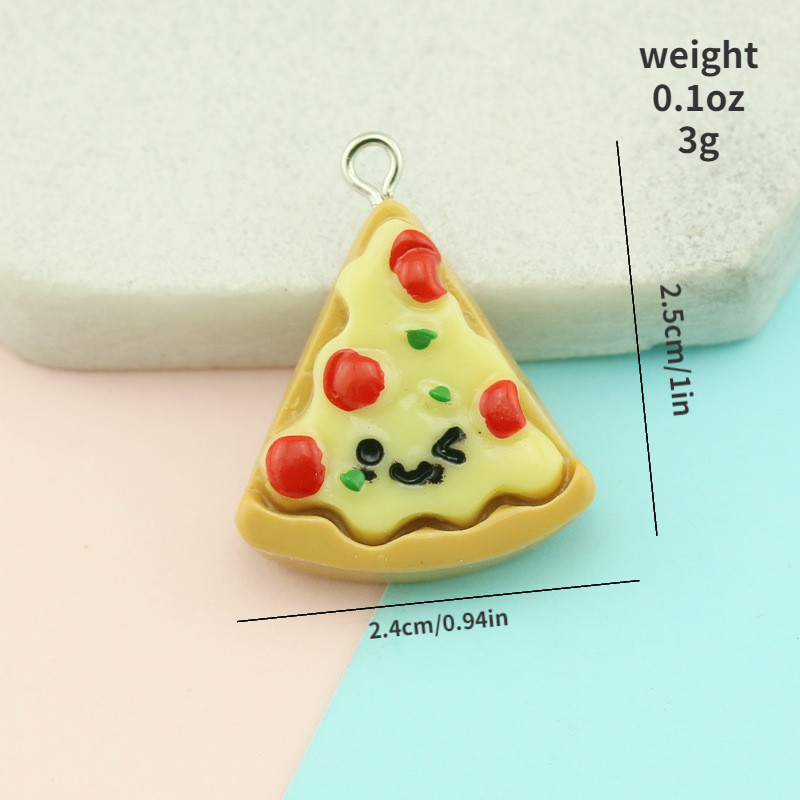 Simulation Food Charms Hamburger Pizza Hot Dog Heart Shape - Temu